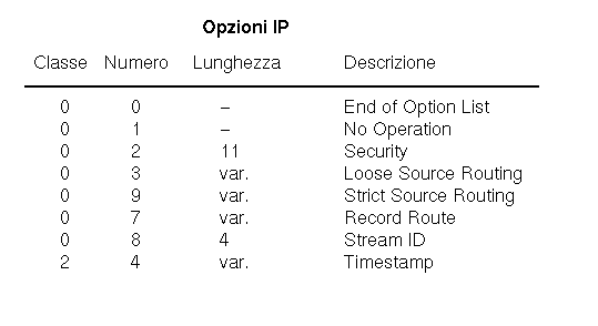 Opzioni IP