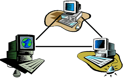 Image of three computers connected together