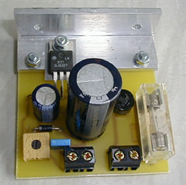 LM317 variable voltage regulator PCB