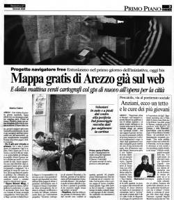 ASCII   Domenica 27 Gennaio 2008 - Corriere di Arezzo, pag. 3 - OpenSteetMap.org...