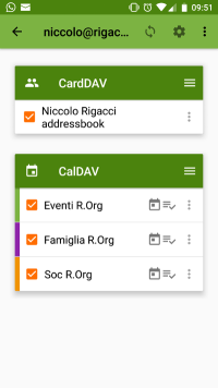 DAVdroid: calendari