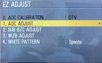 Menu EZ ADJUST (pulsante OK)
