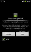 Program requesting superuser privileges