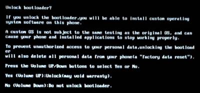 Unlock Bootloader Warning