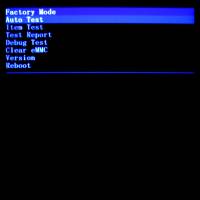 G9000 Factory Mode Menu