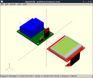 OpenSCAD modules for the relay board and LCD