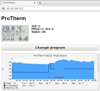 ProTherm web interface