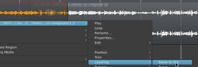 Ardour: Region Layering