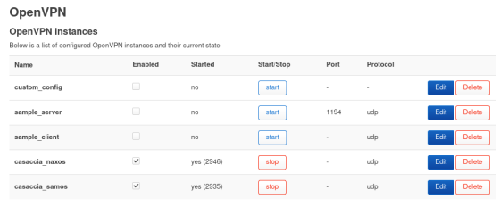 Menu VPN  => OpenVPN