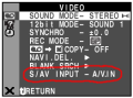 Video Playback menu