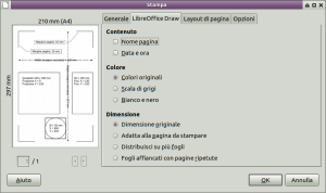 Opzini di stampa LibreOffice