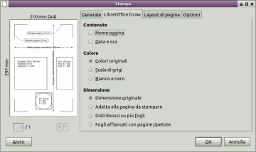 Opzioni di stampa LibreOffice