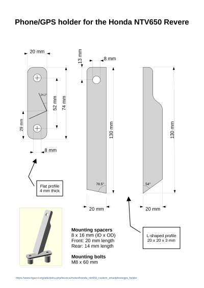 NTV650 Revere GPS holder - PDF Outline